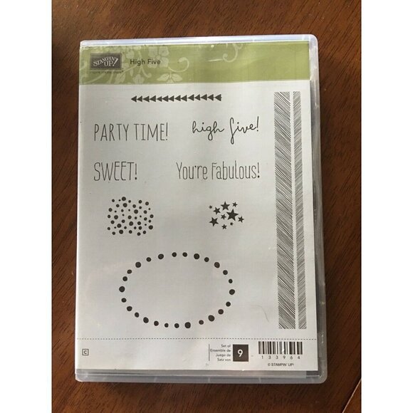 Stampin Up’ High Five Party Sweet Frame 9 Cling Mount Stamps Scrapbooking Cards - Picture 1 of 2